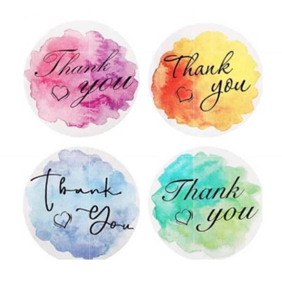 *LAST* NEW Poshmark Packages "Thank You" Gift Wrap Set  ~ 140 Pc Cards 4 Designs - Picture 5 of 8